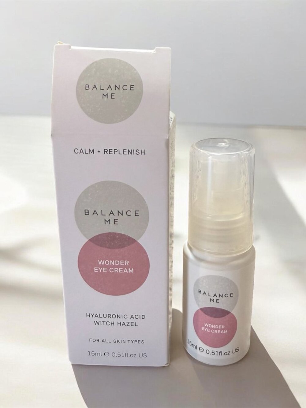 Balance Me Wonder Eye Cream Hyaluronic Acid Witch Hazel (0.51 fl oz) NWT